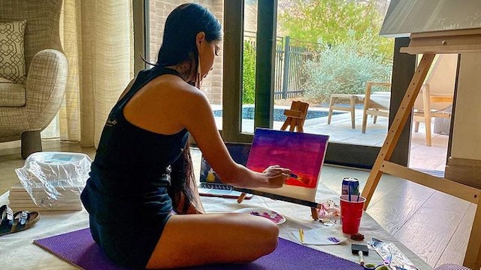 Lucinda Hinojos, artist-in-residence this summer at Miraval Arizona, brought her unique artistic flair and important values to guests in July.