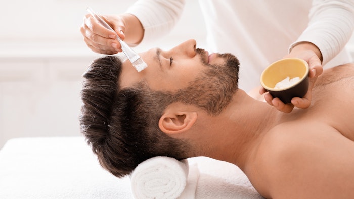 Man getting facial