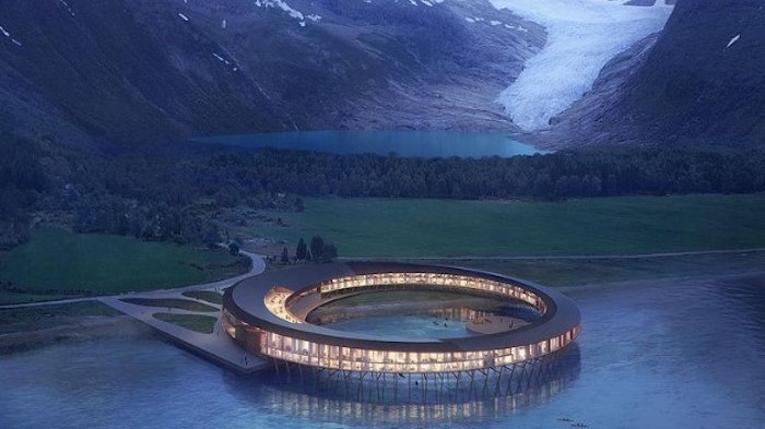 aerial view of six senses svart