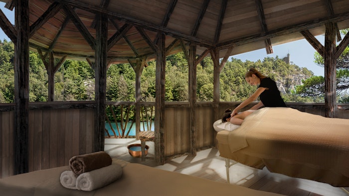 The Lakeview Summerhouse is literally placed in the middle of nature, surrounding guests with the sights and sounds of the forest.