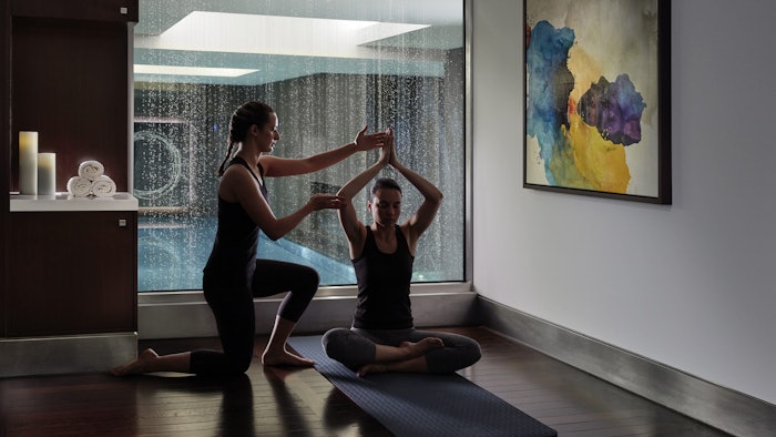 Mandarin Oriental, Miami offered guests a complimentary wellness experience, which began with a relaxing, 45-minute Open Vinyasa Flow yoga class.
