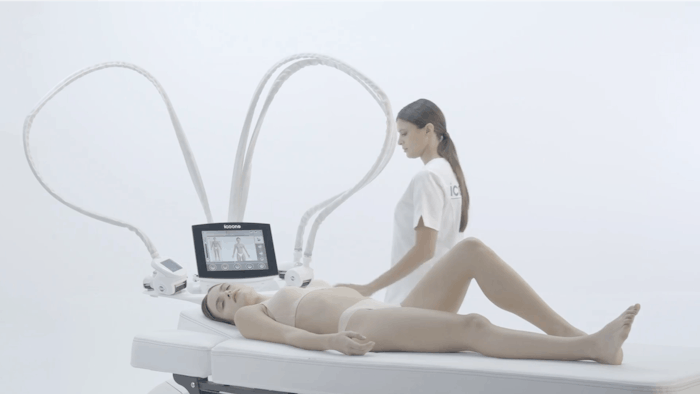 woman receiving icoone body treatment