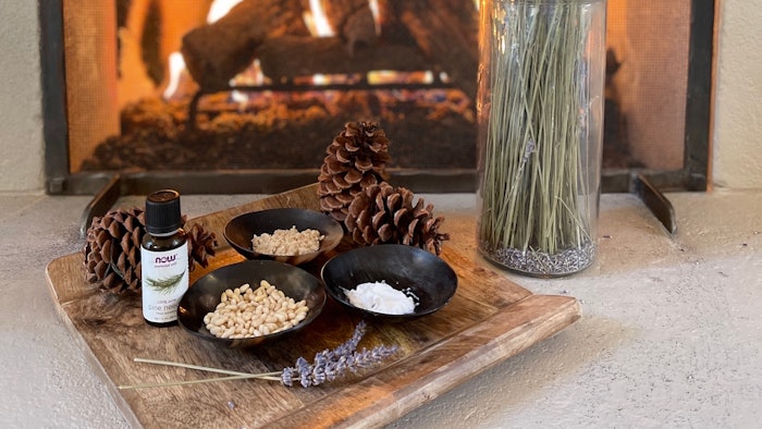 The Winter Warm Ritual treatment includes two at-home recipes designed to relax and revitalize dry skin.