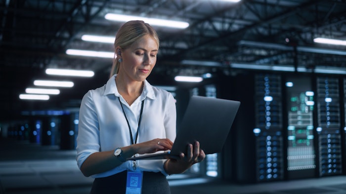 woman using digital technology for business operations